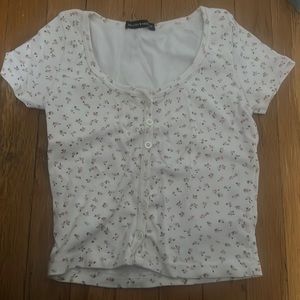 White floral, Zelie, brandy Melville top
